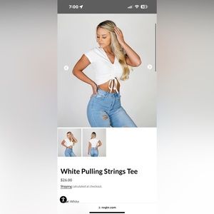 Sold out White Pulling Strings Tee